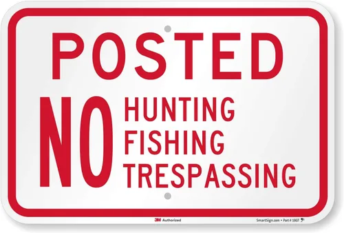SmartSign Letrero "Posted - No Hunting, Fishing, Trespassing" | 12 x 18 pulgadas 3M aluminio reflectante de grado diamante