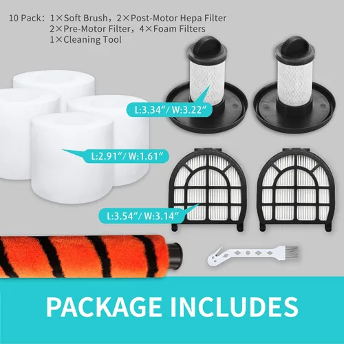 Miniatura 3 de Leemone Piezas de repuesto para aspiradora Shark LZ600 LZ601 LZ602 LZ602C APEX UpLight Lift-Away DuoClean, 2 postes Hepa y 2 filtros pre-motor, 4