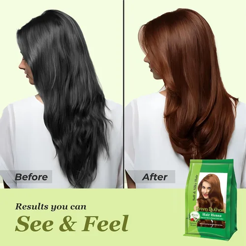 Miniatura 5 de Prem Dulhan Henna capilar de 4.41 oz/4.40 onzas para resultados vibrantes y duraderos, sombra marrón natural, sin amoníaco y sin PPD, bolsitas