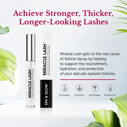 Miniatura 2 de Miracle Lash - Suero para el crecimiento de pestañas, suero potenciador de pestañas para nutrir, hidratar y fortalecer las pestañas, ayuda a