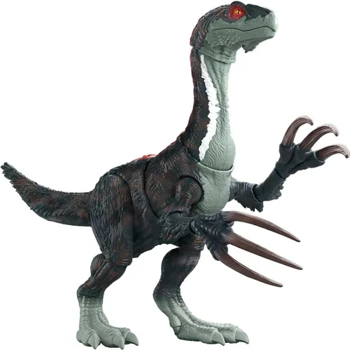 Mattel Jurassic World Dominion Sound Slashin Therizinosaurus - Figura de acción de dinosaurio con función de ataque y sonidos