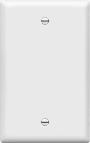 Miniatura 10 de ENERLITES - Placas para pared de dispositivo en blanco, acabado brillante, cubiertas de salida en blanco de tamaño mediano, 1 banda, 4.88 x 3.11