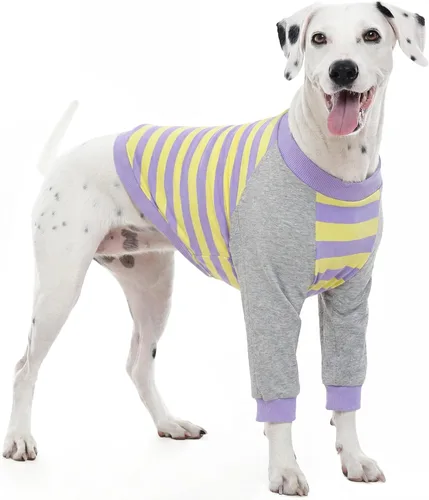 Miniatura 16 de FUAMEY Manga de recuperación para perros con protector de codo, camisa para perros para dejar de lamer las articulaciones, traje de manga larga