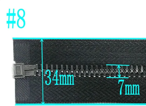 Miniatura 2 de Leekayer #8 Chaqueta separadora de 30 pulgadas con cremallera de níquel negro, 29.9 in, cremallera de metal resistente para chaquetas, abrigos