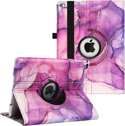 Miniatura 14 de Funda para iPad de 9.7 pulgadas 2018 2017/iPad Air 2 – Funda protectora con soporte giratorio de 360 grados, funda protectora inteligente