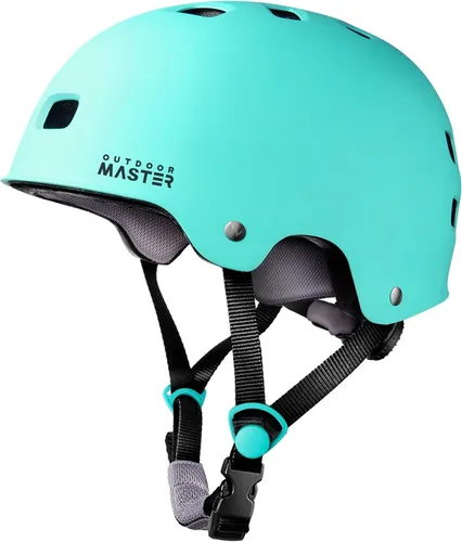 OutdoorMaster - Casco de patineta y ciclismo, dos forros extraíbles, ventilación, para varios deportes, scooter, patinaje en línea, patinaje, para