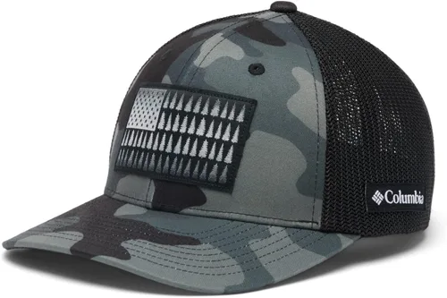 Miniatura 640 de Columbia - Gorra de malla con bandera con árboles unisex para adultos, corona alta