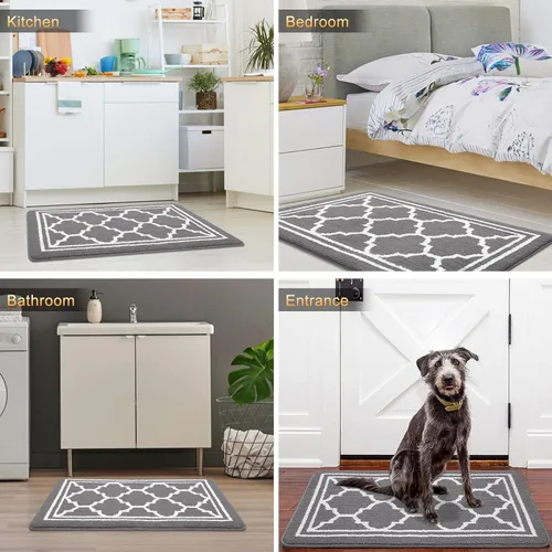 Miniatura 6 de Buganda Alfombra para Puerta Interior, Resistente a la Suciedad y Absorbente, Antideslizante, Alfombras de Perfil Bajo para Entrada Interior, Puerta