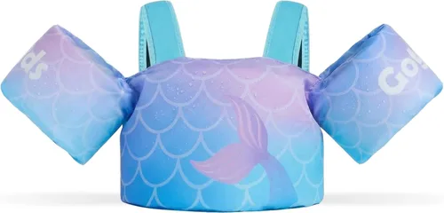 Miniatura 6 de Gogokids Chaleco de natación para niños pequeños, flotadores para niños de 24 a 66 libras, bonita chaqueta de natación de dibujos animados con arnés