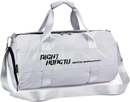 Sutmdo Bolsas de gimnasio para hombres y mujeres, ligera, bolsa de lona deportiva con compartimentos para zapatos y húmedos, bolsa de lona para