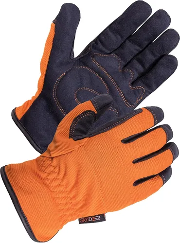 Miniatura 3 de SKYDEER Paquete de 3 pares de guantes de trabajo de cuero duraderos para jardinería y trabajo general (SD8809/M)