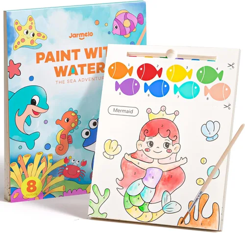 Miniatura 8 de Libros de pintar con agua para niños pequeños, actividad de pintura de acuarela sin desorden para niños de 1-3, 2-4, 4-6 años, regalo de arte