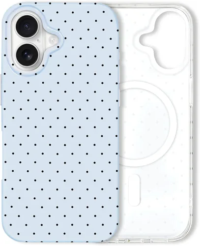 Miniatura 187 de Hython Funda para iPhone Air, diseño estético de lunares lindos, funda simple de 6.5 pulgadas, delgada, antiarañazos, parachoques de TPU suave, a