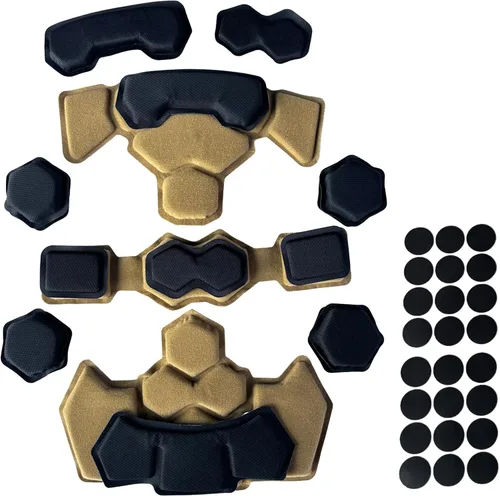 Miniatura 8 de Almohadillas tácticas para casco, universal Airsoft para exteriores, repuesto interno de espuma viscoelástica, kit de acolchado para casco