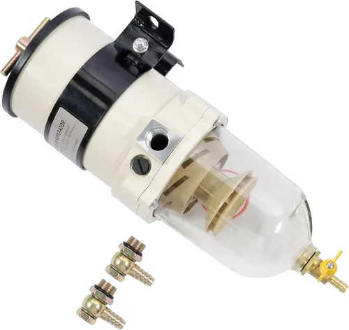 Filtro de combustible marino diésel mejorado Turbina separador de agua SERIE 900 900FH 90GPH ｜ Con válvula de giro manual ｜ Compatible con camiones,