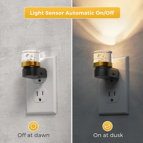 Miniatura 2 de L LOHAS LED - Luces nocturnas enchufables en la pared, temperatura de color ajustable 3000K/4000K/5000K, luz nocturna de burbujas con sensor