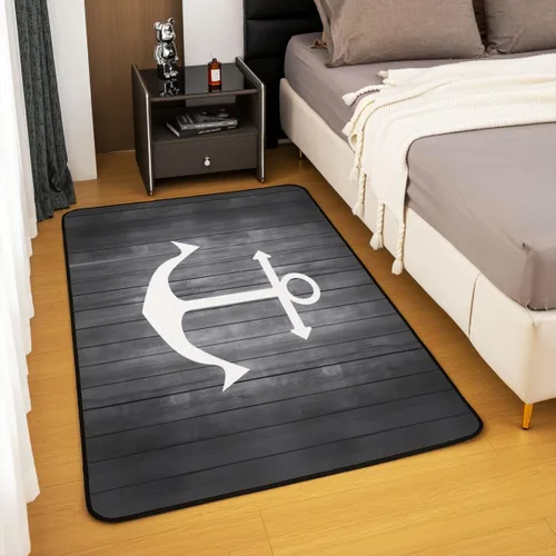 Miniatura 4 de Anchor Decor - Juego de alfombras para sala de estar, alfombra decorativa con temática náutica para niños y niñas, diseño de aventura marina