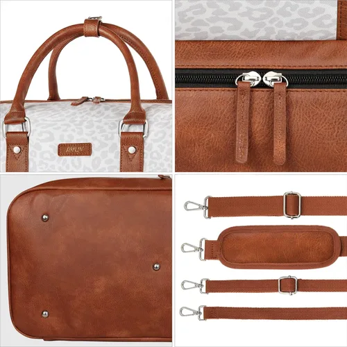Miniatura 134 de IBFUN Bolsas de fin de semana para mujer, bolsa grande de lona para viaje, bolsa de viaje con compartimento para zapatos, 21 pulgadas, juego de 3