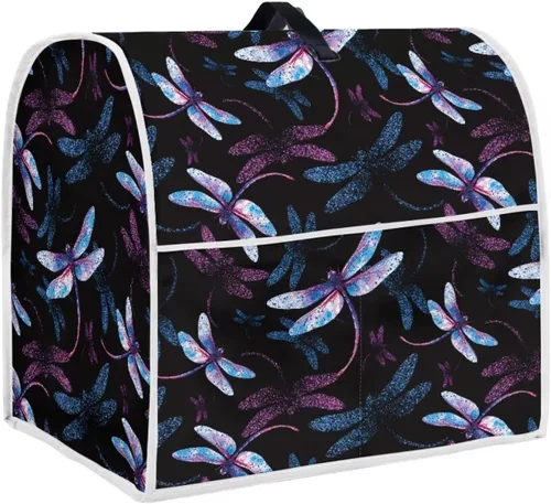 Miniatura 26 de UNICEU Protector de cubierta de batidora de soporte de cocina con estampado retro de mariposa de girasol, con mango superior, cubierta de polvo