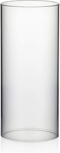 Miniatura 10 de WGVI Funda para portavelas Hurricane, ancho de 2 pulgadas, altura de 12 pulgadas, portavelas cilíndrico de vidrio transparente, tubo de chimenea