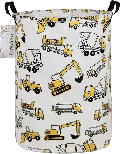 Cesta de Almacenamiento, Cesta de Ropa Sucia de Lona Plegable con Revestimiento Impermeable de PE, Grandes Cestas de Almacenamiento para Niños y