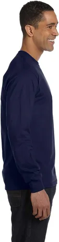 Miniatura 4 de Hanes Men's Essentials Long Sleeve T-Shirt Pack, Crewneck Cotton Tees, 4-Pack