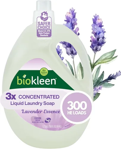 Miniatura 7 de Biokleen Detergente líquido natural para ropa - 300 cargas - Ecológico, concentrado, a base de plantas, seguro para niños y mascotas, sin