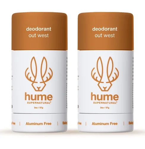 Hume Supernatural Desodorante sin aluminio para mujeres y hombres - Probiótico y a base de plantas, absorción de humedad de larga duración - Limpio