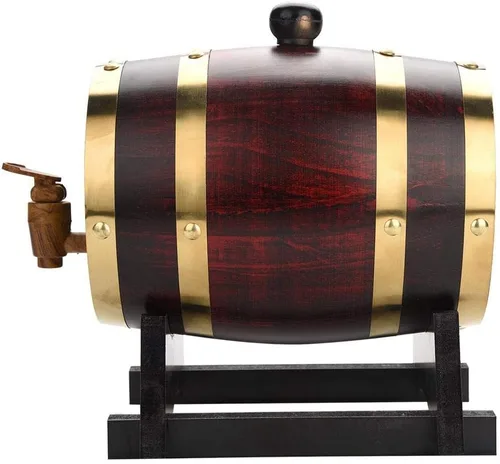 Miniatura 3 de Barril de Roble barril de vino barril de madera para el almacenamiento o Envejecimiento de vino y licores barriles de vino botellero _ litros Retro