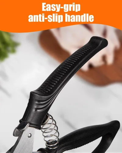 Miniatura 5 de Brigii Tijeras de cocina, tijeras de acero inoxidable resistentes para aves de corral, tijeras de cocina multiusos para cortar pollo, pescado