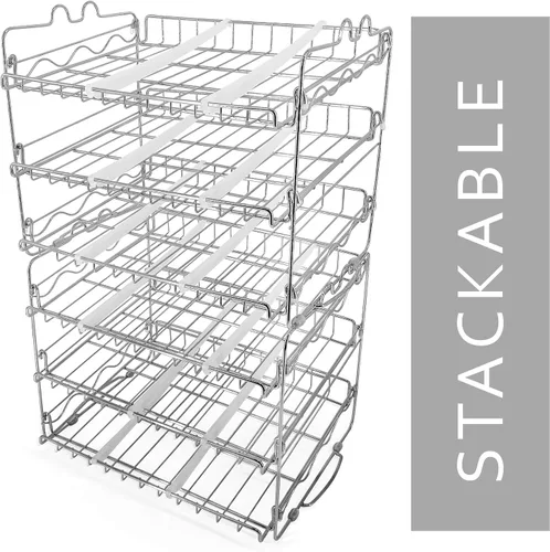 Miniatura 5 de Che'mar Organizador de latas para despensa: estante apilable para 36 latas, almacenamiento de alimentos enlatados, estante de despensa, armario