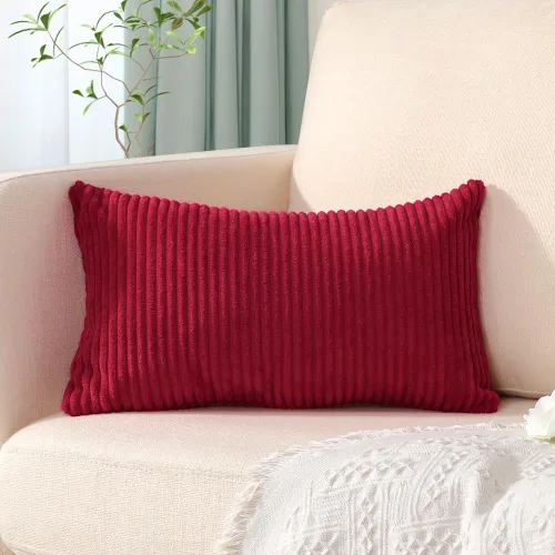 Miniatura 66 de Artscope Fundas de Almohada de Pana a Rayas Acogedoras Súper Suaves Decorativas Cuadradas Fundas de Cojín para Sofá Sillón Dormitorio Decoración
