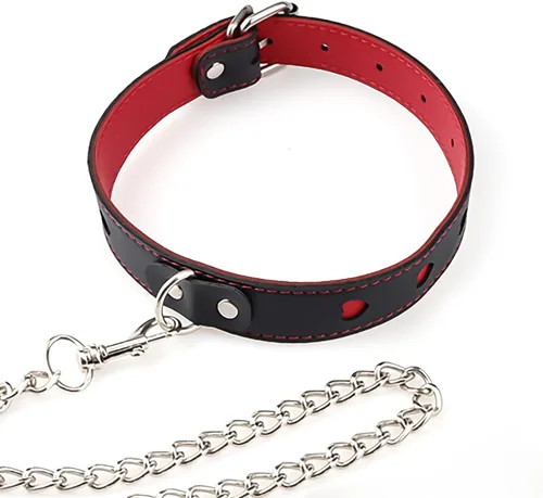 Miniatura 5 de Collar de cuero para mujer, gargantilla de piel de vaca y correa para mujer
