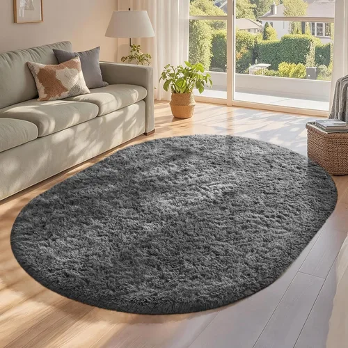 Miniatura 25 de Ophanie Alfombra Verde de Césped, Alfombras de Área para Dormitorio, Alfombra Shag Esponjosa de 4x6 pies, Suave Peluda Afelpada Linda para Niños 7