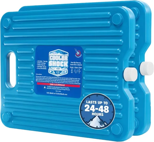 Cooler Shock Paquetes de Hielo - Reutilizables, Premium, Paquete Grande y Set de Almuerzo para Uso a Largo Plazo - Se Enfría Más Rápido que el Hielo