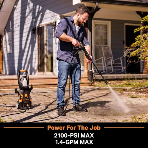 Miniatura 2 de LawnMaster Lavadora a presión eléctrica LT306-1800C 13 Amp 1.4 GPM 2100 Max PSI CSA certificada con botella de espuma