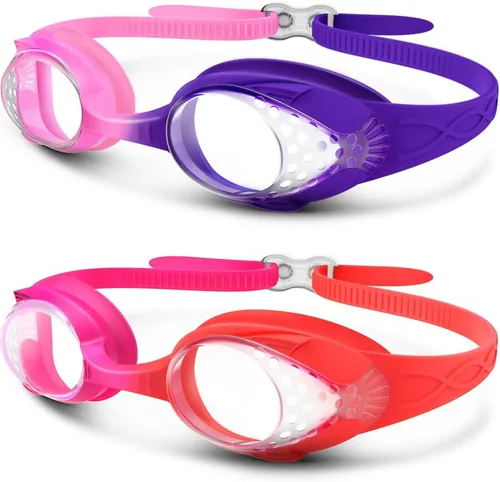 Miniatura 18 de OutdoorMaster - Gafas de natación de ajuste rápido para niños (2 unidades)