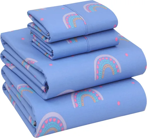 Miniatura 108 de RUVANTI Juego de sábanas divididas tamaño King de 100 % algodón para cama ajustable, 5 piezas, ropa de cama de tejido de percal suave y Guisante