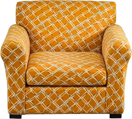 Miniatura 106 de Fundas elásticas para sofá de 1/2/3 cojines, funda estampada con fundas de cojín de asiento separadas, fundas de sofá lavables, protector de muebles