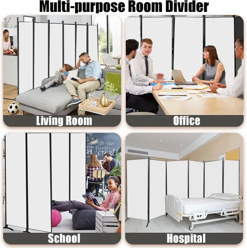 Miniatura 6 de Divisor de habitación de 6 paneles, divisor de pared plegable de privacidad para separación de habitaciones, particiones de habitación