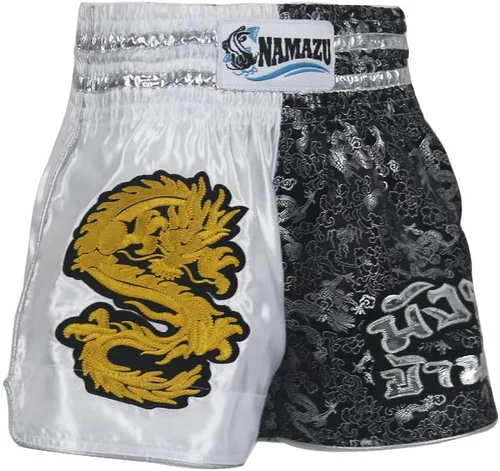 Miniatura 29 de NAMAZU Pantalones cortos Muay Thai para hombres y mujeres, pantalones cortos de kickboxing de alta calidad para gimnasio y boxeo.