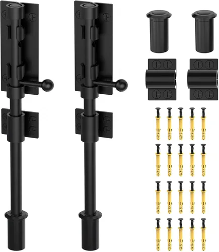 Miniatura 12 de Pestillo de Cerrojo de Barril, Cerradura de Puerta con Perno Deslizante, Herrajes para Cerraduras de Puerta con Pestillo, 7.7 Pulgadas, Resistente