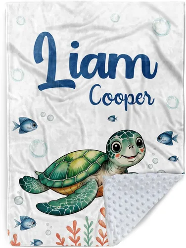 Miniatura 15 de Manta de bebé personalizada para niños, manta de bebé personalizada con nombre, franela suave con respaldo de puntos de doble capa, manta de Rocket