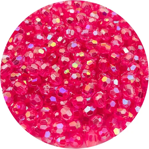 200 cuentas acrílicas de cristal de color AB de 0.394 pulgadas (0.394 in) cuentas redondas de plástico facetadas espaciadoras para hacer joyas, 402