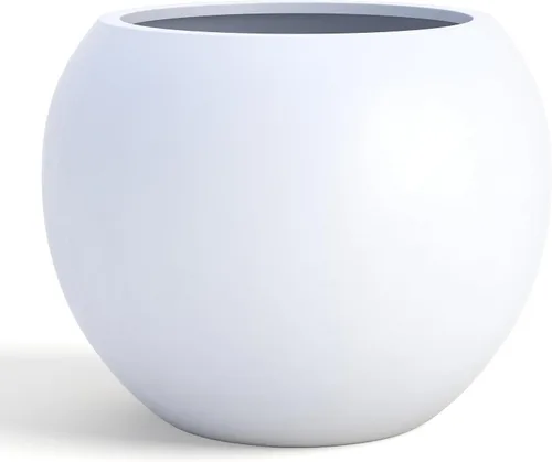 Miniatura 29 de DTY Fiberstone - Maceta tipo globo para interiores y exteriores, maceta esférica ligera para olivo, Monstera y palma, piedra de fibra de vidrio