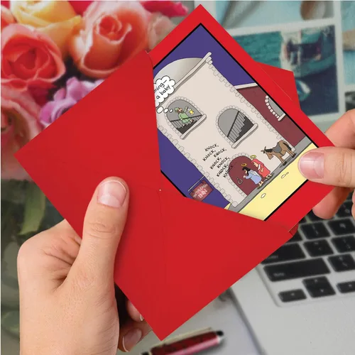 Miniatura 6 de NobleWorks - 12 divertidas tarjetas de felicitación de Navidad con dibujos animados - Set de caja cómico, tarjetas de notas navideñas de humor
