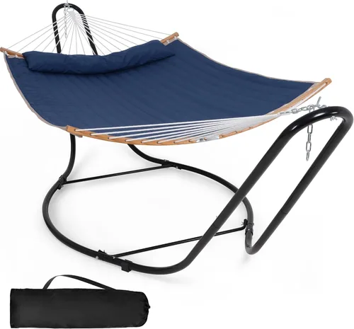 Miniatura 9 de SUNCREAT Hamacas Hamaca Portátil para Exteriores con Soporte, Capacidad de 475 libras, Hamaca Doble Resistente con Soporte Incluido, Patente