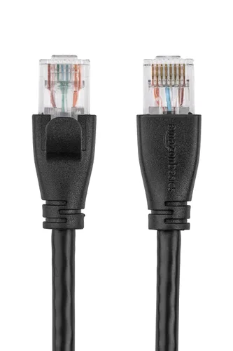Miniatura 3 de Amazon Basics Cable de conexión Ethernet RJ45 Cat-6 de 5 pies (1.5 metros), 16 paquetes de 10, 160 unidades en total, negro