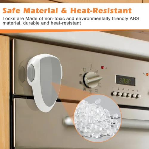 Miniatura 5 de 2 cerraduras de puerta para horno, seguridad para niños, horno a prueba de bebés, cerradura frontal para horno a prueba de niños, fácil de instalar