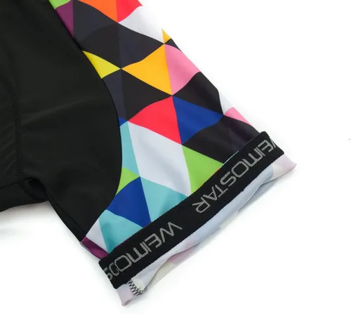 Miniatura 187 de Weimostar Hombre Ciclismo Jersey Manga Corta Bicicleta Ropa Multicolor Diamante
